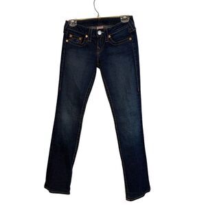 True Religion Jeans Sz. 26 Blue World Tour Johnny Jeans Straight Leg